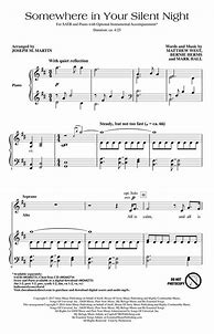 Image result for Somewhere in Your Silent Night Sheet Music