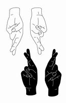 Image result for Fingers Crossed Silhouette