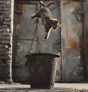 Image result for Cat in Bucket Drinking Water