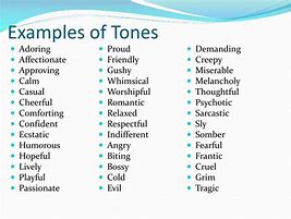 Image result for Tone Words for Poems