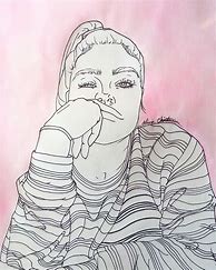 Image result for Self Portrait Contour Line Drawing