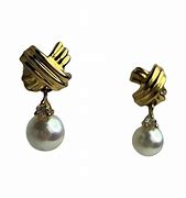 Image result for Tiffany Pearl and Diamond Earrings