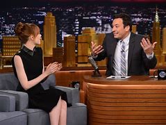 Image result for Emma Stone Jimmy Fallon