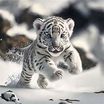 Image result for White Tiger Drawing On Grey Paper Cute