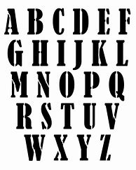 Image result for Bold Letter Stencil