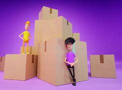 Image result for Cartoon People Moving Boxes