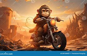 Image result for Monkey Riding a Motorcycle Pixel Art