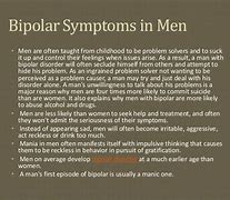 Image result for Bipolar Disorder Symptoms in Men