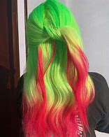 Image result for Brown and Neon Green Hair