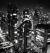 Image result for Black and White City Lights