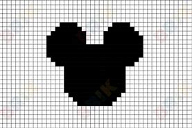 Image result for Mickey Mouse Pixel Art Grid