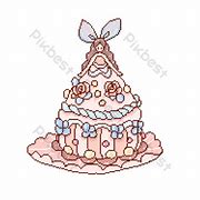 Image result for Pixel Art Weddeingf Cake