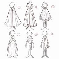 Image result for Hooded Cloak Drawing Reference