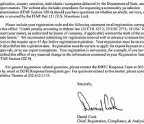 Image result for ITAR Letter