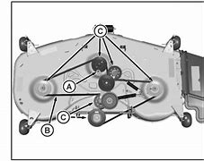 Image result for John Deere X380 Mower Deck Belt Diagram