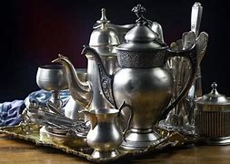 Image result for silver tea set with tray