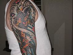 Image result for Koi Sleeve Tattoo for Black Women