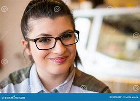 Image result for Smiling Woman Face Glasses