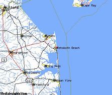 Image result for Rehoboth Beach Map of Area