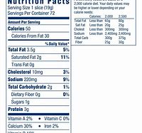 Image result for Kraft Singles Nutrition Facts