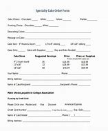 Image result for Cake Order Form Word Document