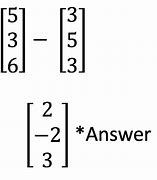 Image result for Subtracting Matrices