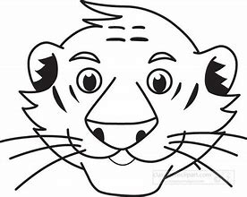 Image result for Baby Tiger Face Clip Art Outline