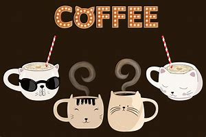 Image result for Coffee Cat Clip Art