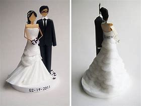 Image result for Wedding Cake Toppers Bride and Groom