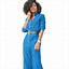 Image result for Wide Leg Denim Jumpsuit