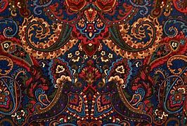 Image result for Blue Paisley Print