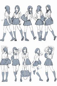 Image result for 2 Anime Girl Poses