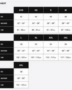 Image result for 42R Size Chart