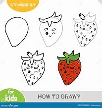 Image result for strawberry drawing tutorial