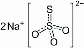 Image result for Sodium Thiosulfate Structure