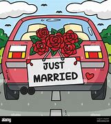 Image result for Just Married Car Cartoon