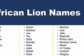 Image result for male lion cub names