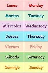 Image result for Dias En Ingles