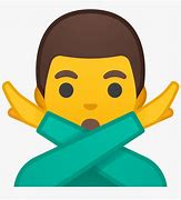 Image result for Emoji Gesturing No