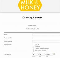 Image result for Catering Request Form