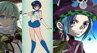 Image result for Blue Hair Magic Anime Girl