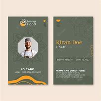 Image result for Restaurant ID Card