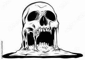 Image result for Melting Skull Clip Art