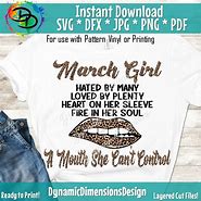 Image result for March Girl SVG