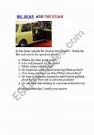 Image result for Mr Bean Exam