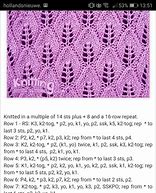 Image result for Knit Leaf Lace Pattern