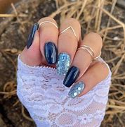 Image result for Blue Glitter Nail Designs