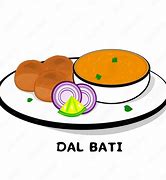 Image result for Dal Bati Churma Black and White Drawing