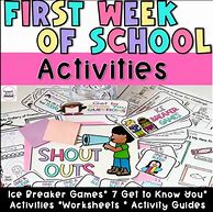 Image result for First Week of School Pre-K Activities