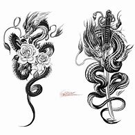 Image result for Cute Dragon Tattoo